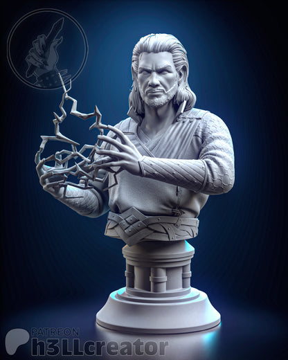 Gale Bust | Baldur's Gate 3 (fan art) | Resin 3d Printed | High Detail and Quality