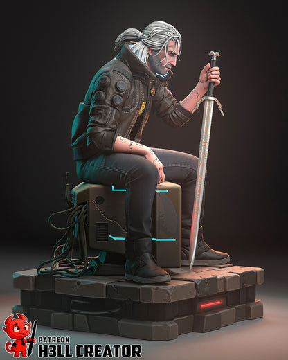 Silverronin - Geralt | 3D Printed Resin Model | Unpainted or Hand-Painted