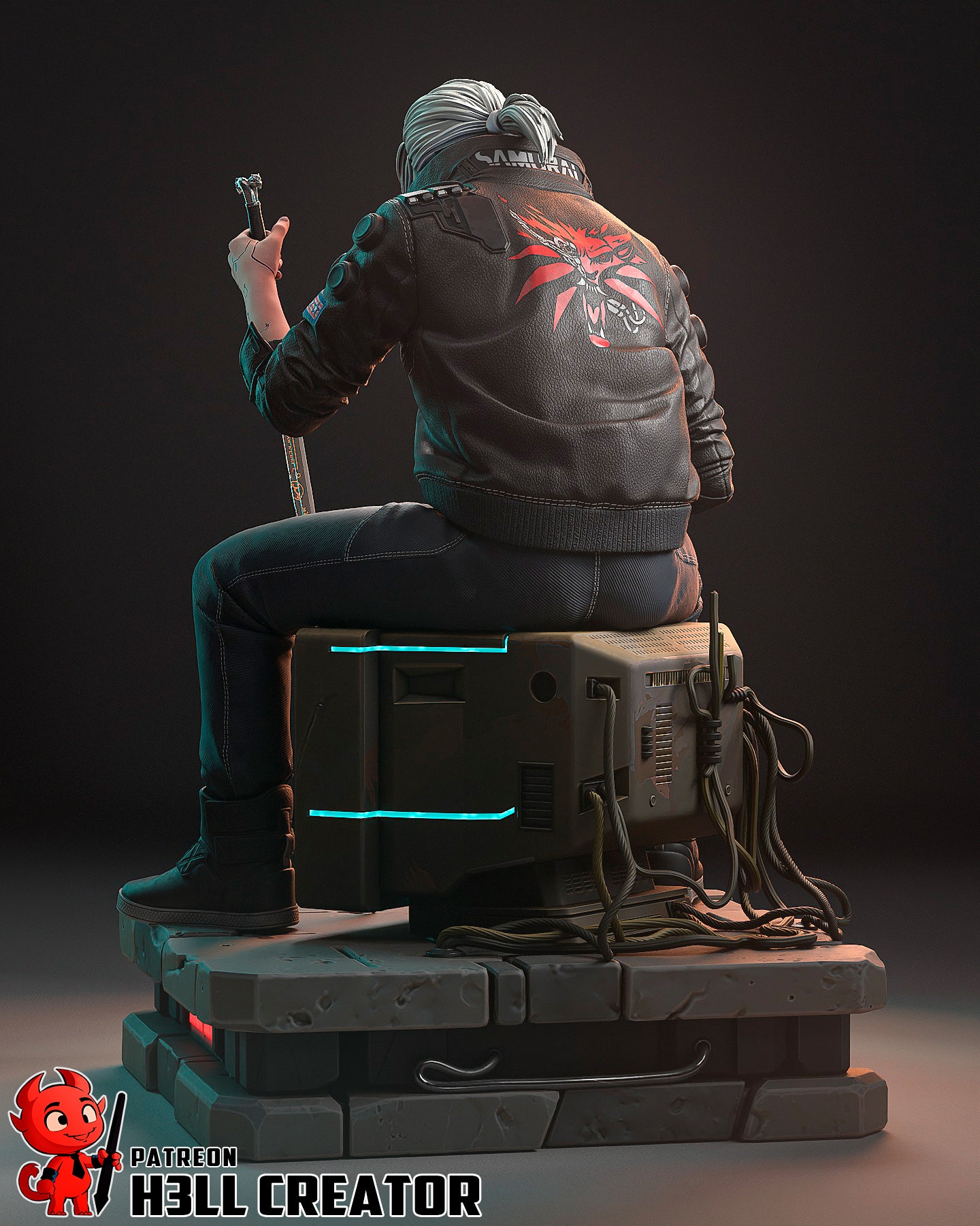 Silverronin - Geralt | 3D Printed Resin Model | Unpainted or Hand-Painted