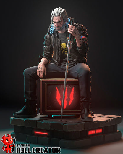 Silverronin - Geralt | 3D Printed Resin Model | Unpainted or Hand-Painted