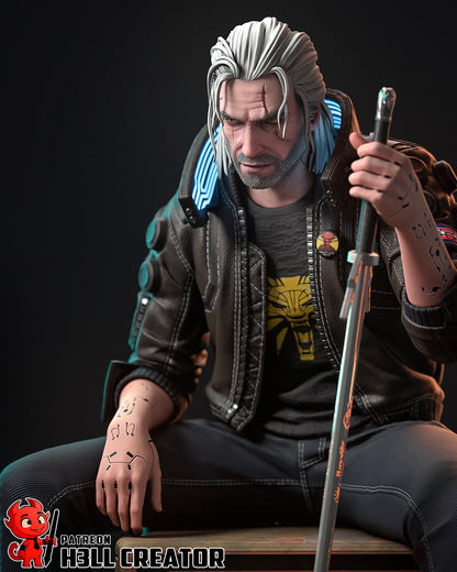 Silverronin - Geralt | 3D Printed Resin Model | Unpainted or Hand-Painted