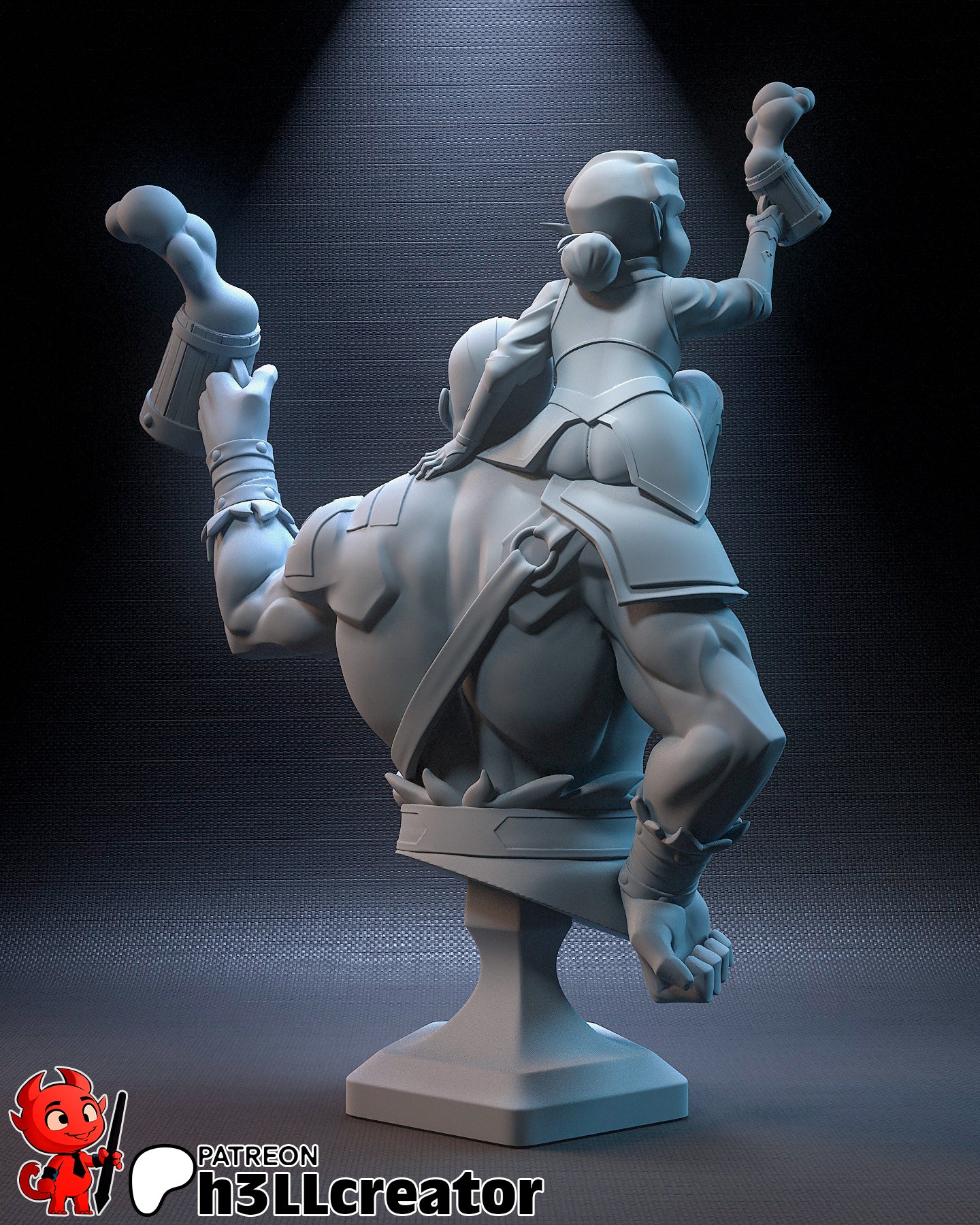 Grog and Pike Bust | The Legend of Vox Machina (fan art) | Resin 3d Printed | High Detail and Quality
