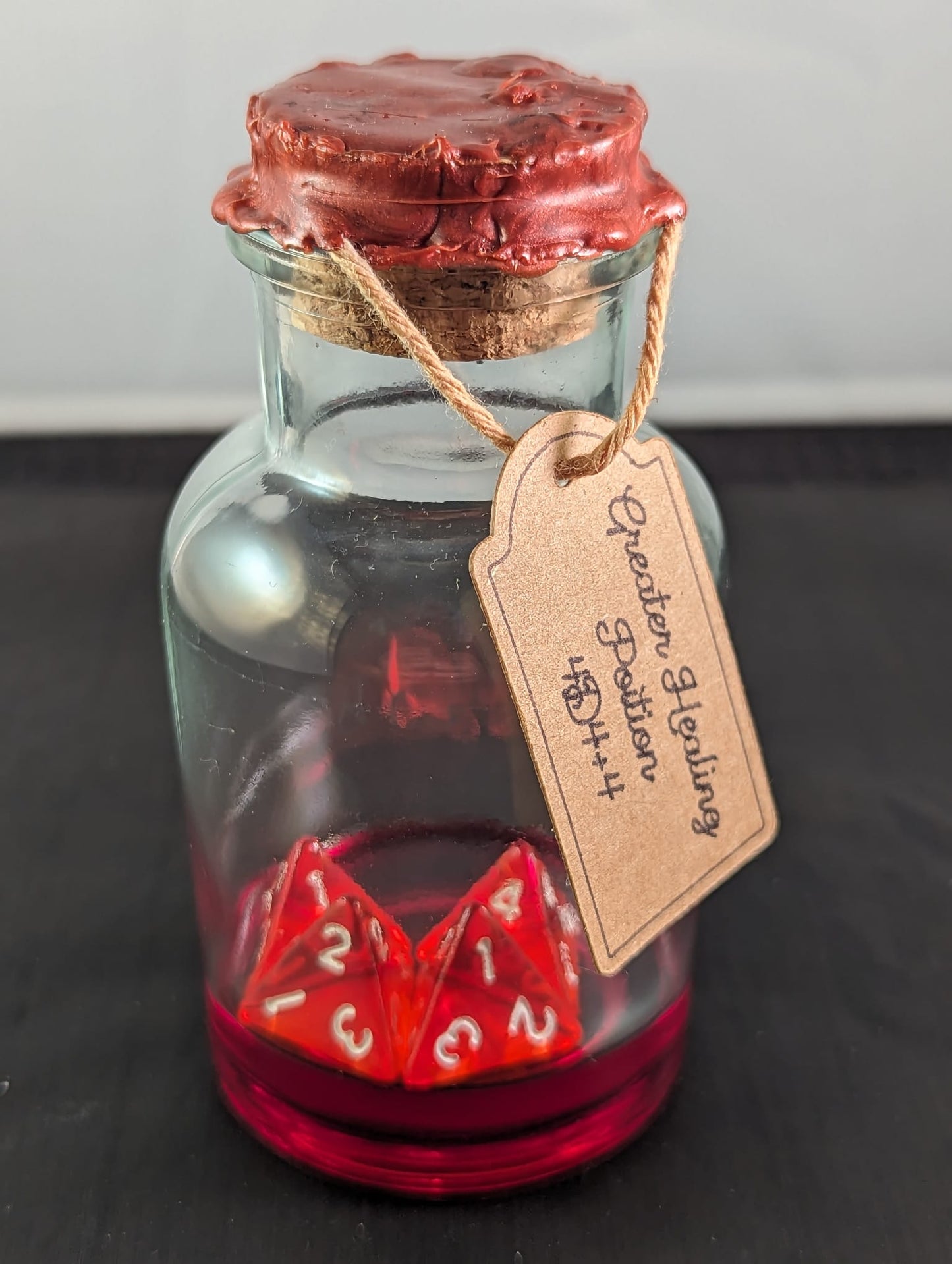 Handmade DnD Healing Potions - Wax Sealed, Resin filled