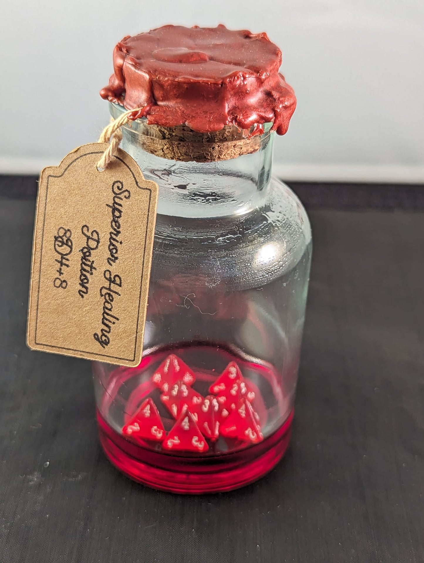 Handmade DnD Healing Potions - Wax Sealed, Resin filled