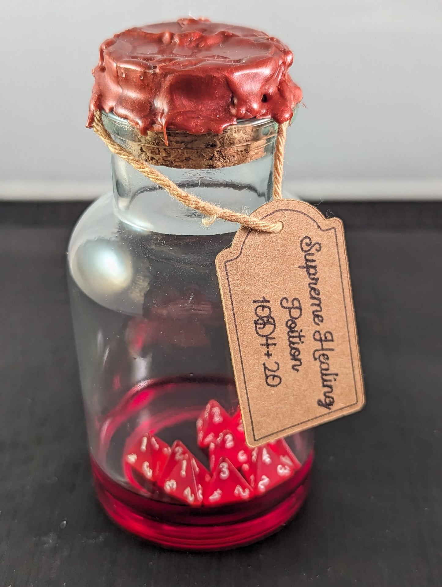 Handmade DnD Healing Potions - Wax Sealed, Resin filled