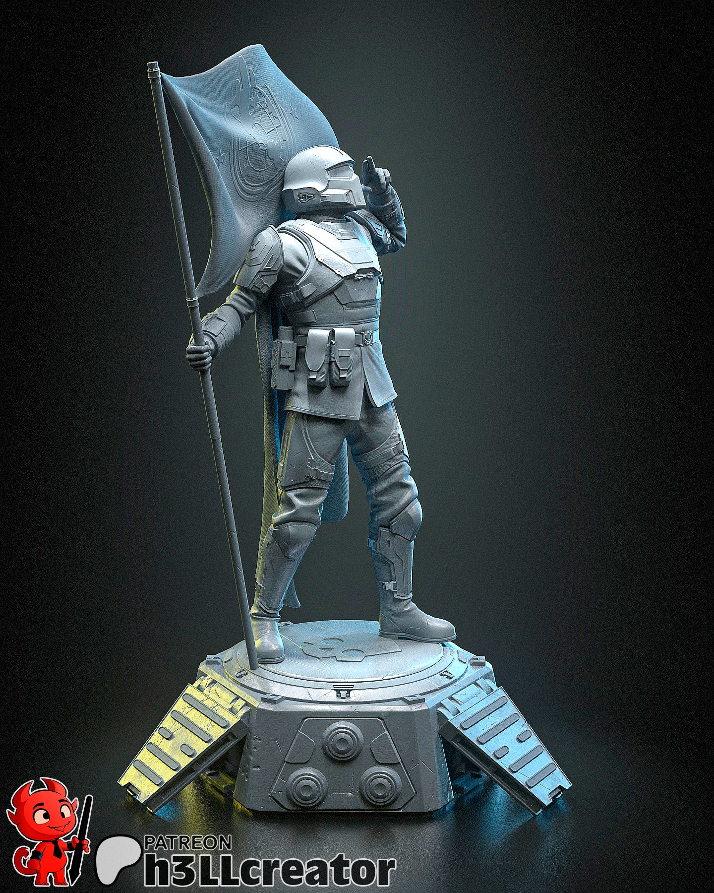 Helldiver | 3D Printed Resin Model | Unpainted or Hand-Painted
