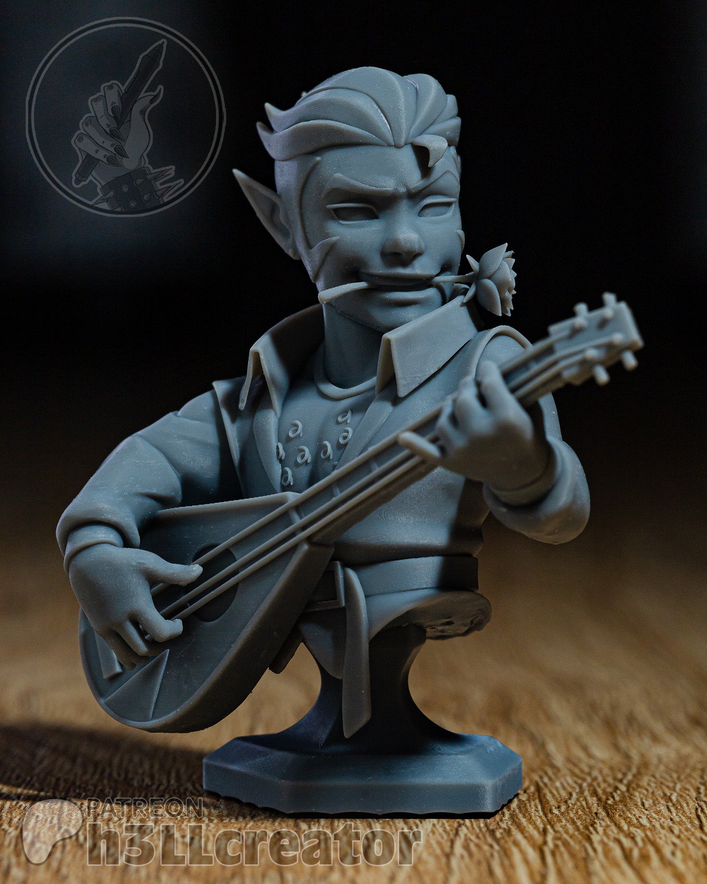 Scanlan Bust | The Legend of Vox Machina (fan art) | Resin 3d Printed | High Detail and Quality