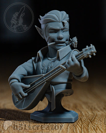 Scanlan Bust | The Legend of Vox Machina (fan art) | Resin 3d Printed | High Detail and Quality