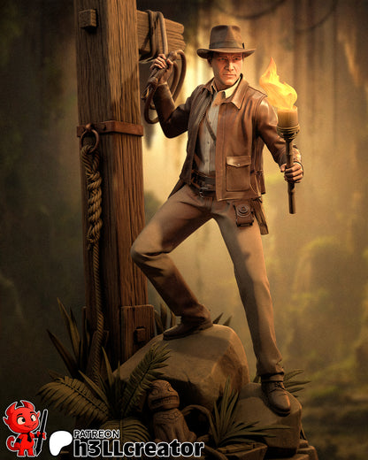 Indiana Jones | 3D Printed Resin Model | Unpainted or Hand-Painted