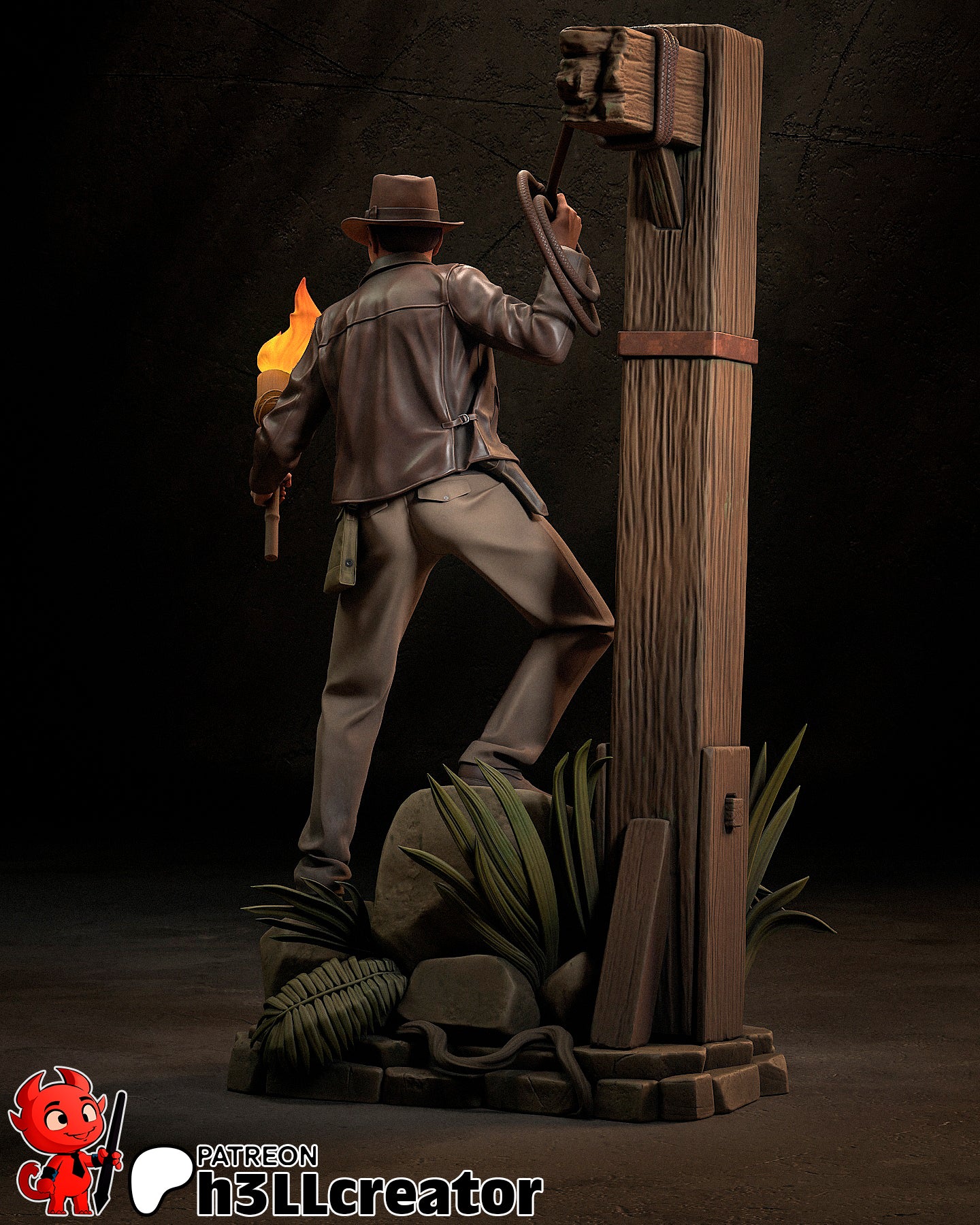 Indiana Jones | 3D Printed Resin Model | Unpainted or Hand-Painted