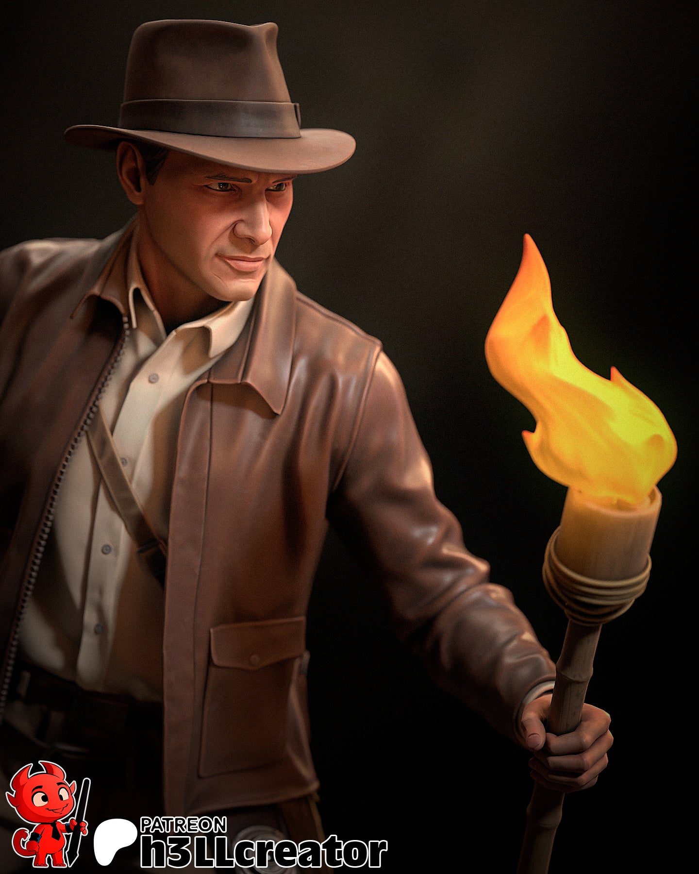 Indiana Jones | 3D Printed Resin Model | Unpainted or Hand-Painted