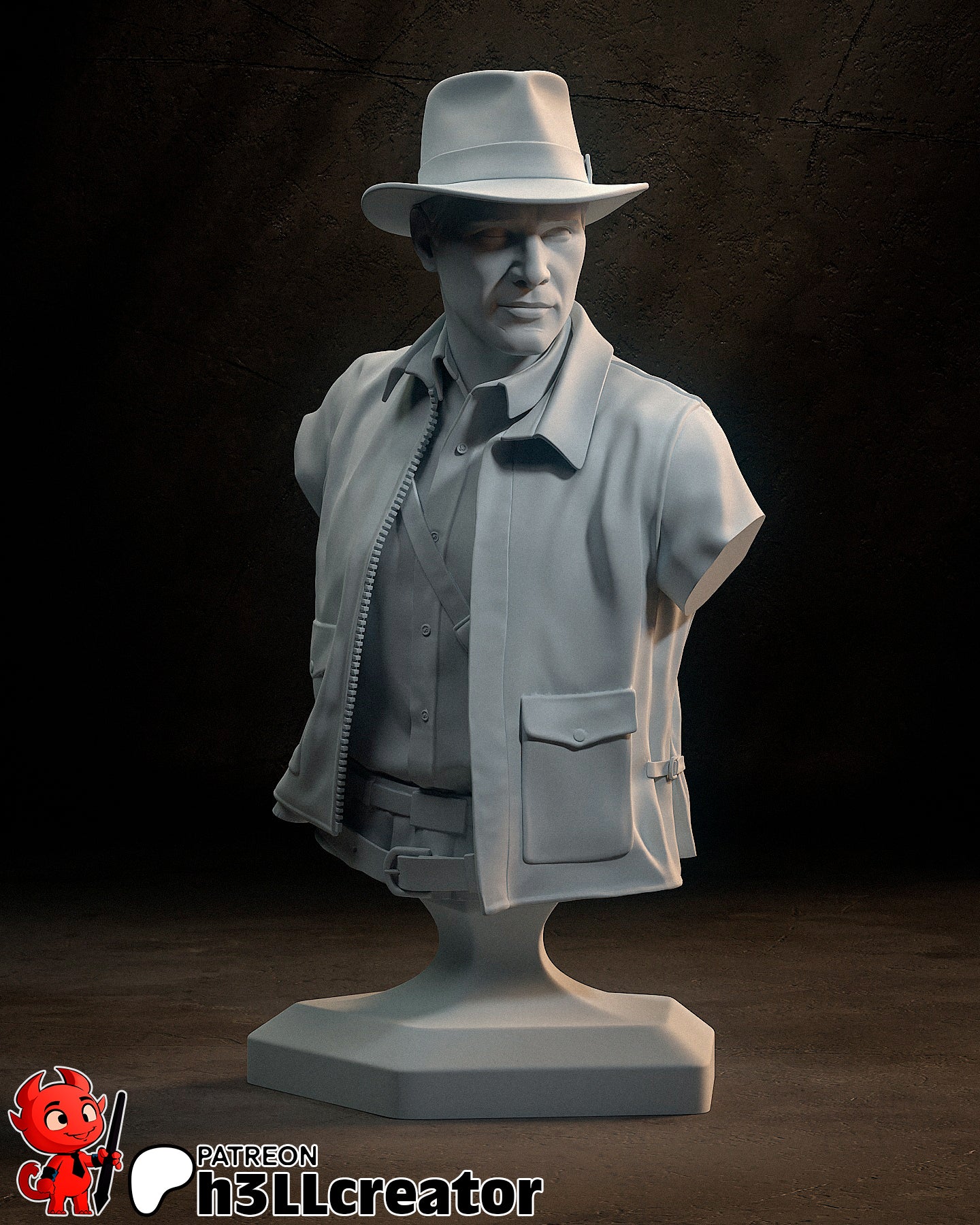 Indiana Jones | 3D Printed Resin Model | Unpainted or Hand-Painted
