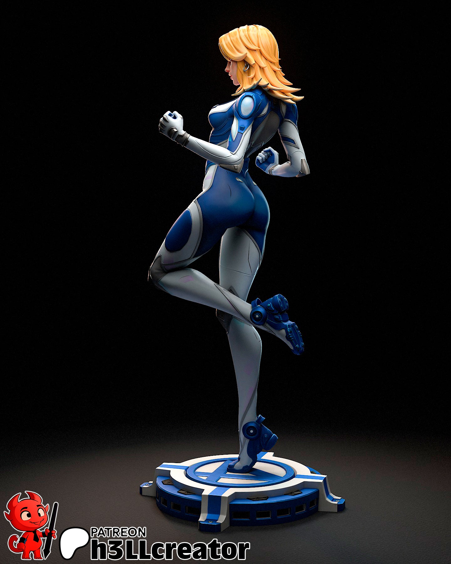 Invisible Woman | 3D Printed Resin Model | Unpainted or Hand-Painted