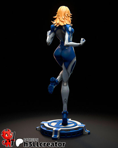 Invisible Woman | 3D Printed Resin Model | Unpainted or Hand-Painted