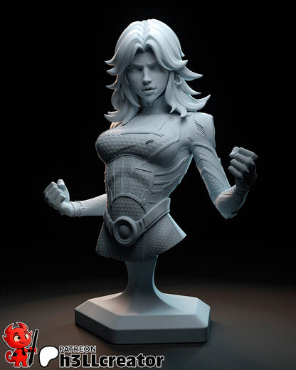 Invisible Woman | 3D Printed Resin Model | Unpainted or Hand-Painted