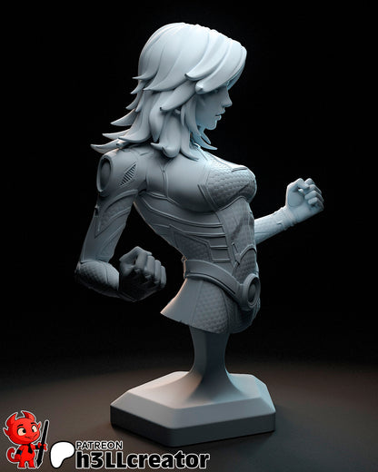 Invisible Woman | 3D Printed Resin Model | Unpainted or Hand-Painted