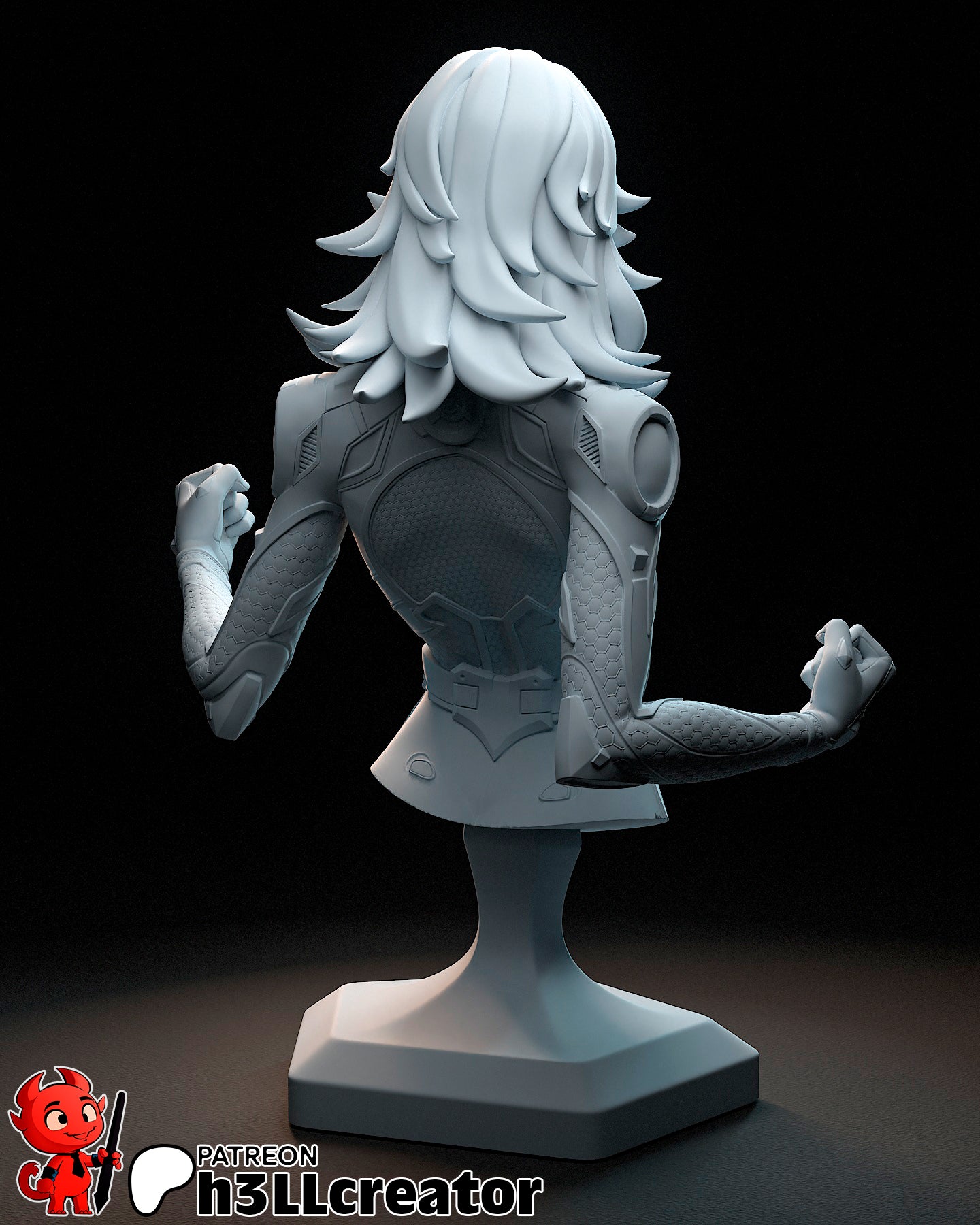 Invisible Woman | 3D Printed Resin Model | Unpainted or Hand-Painted
