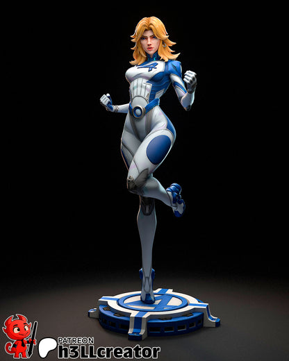 Invisible Woman | 3D Printed Resin Model | Unpainted or Hand-Painted