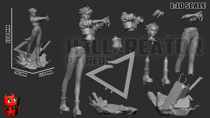 Invisigal | 3D Printed Resin Model | Unpainted or Hand-Painted