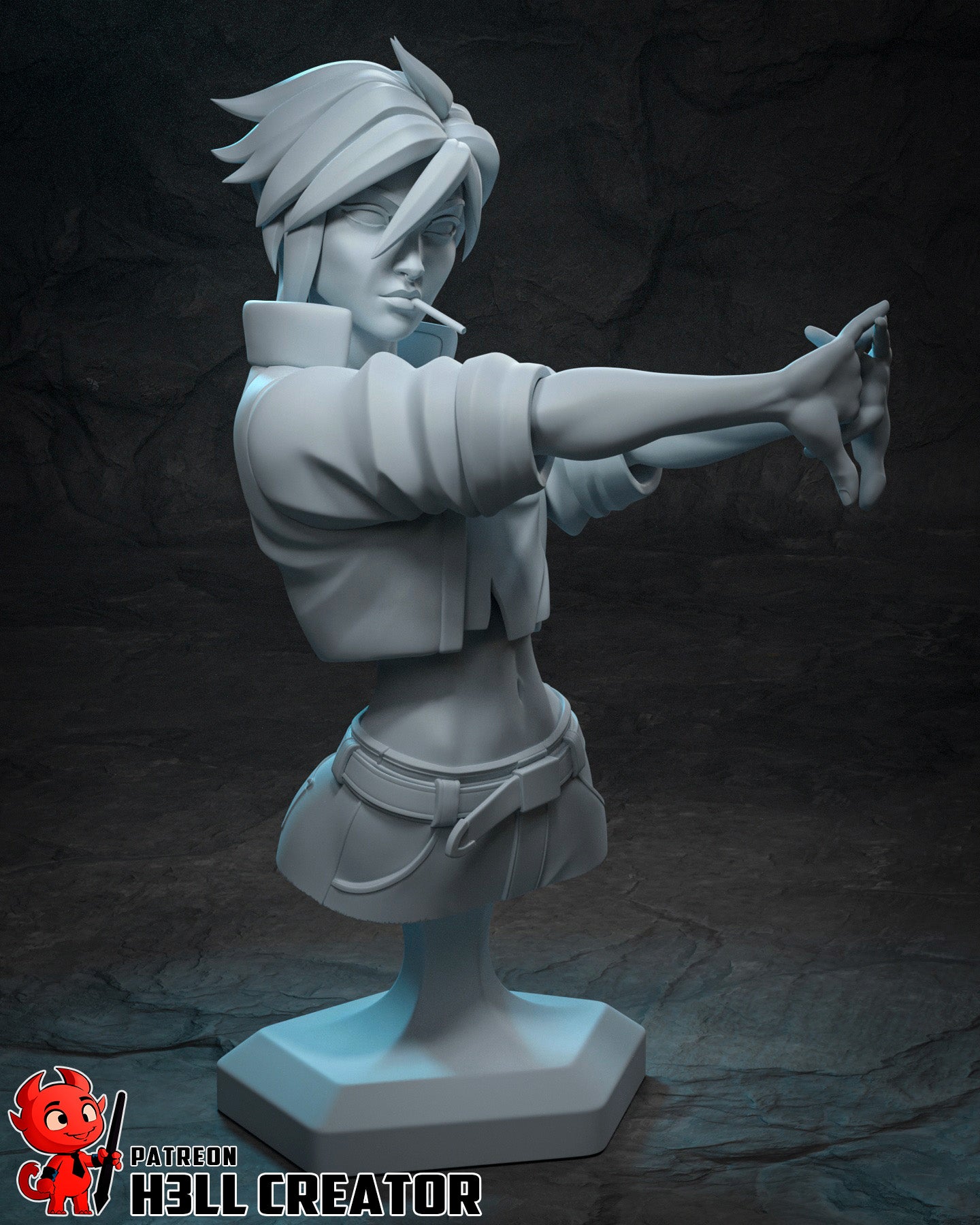 Invisigal | 3D Printed Resin Model | Unpainted or Hand-Painted