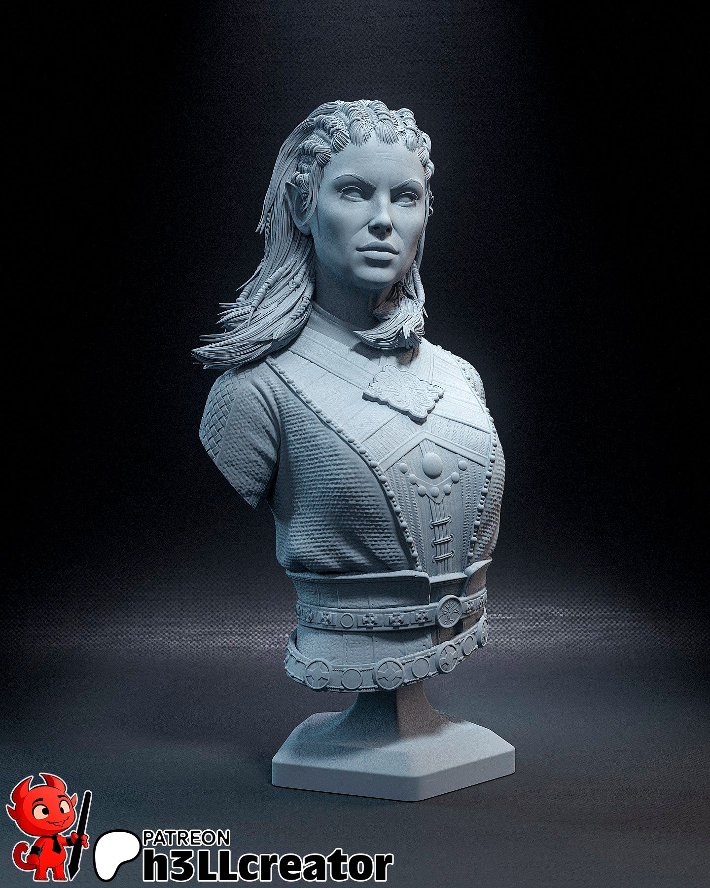 Jeheira Bust | Baldur's Gate 3 (fan art) | Resin 3d Printed | High Detail and Quality