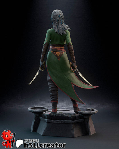 Jaheira | 3D Printed Resin Model | Unpainted or Hand-Painted