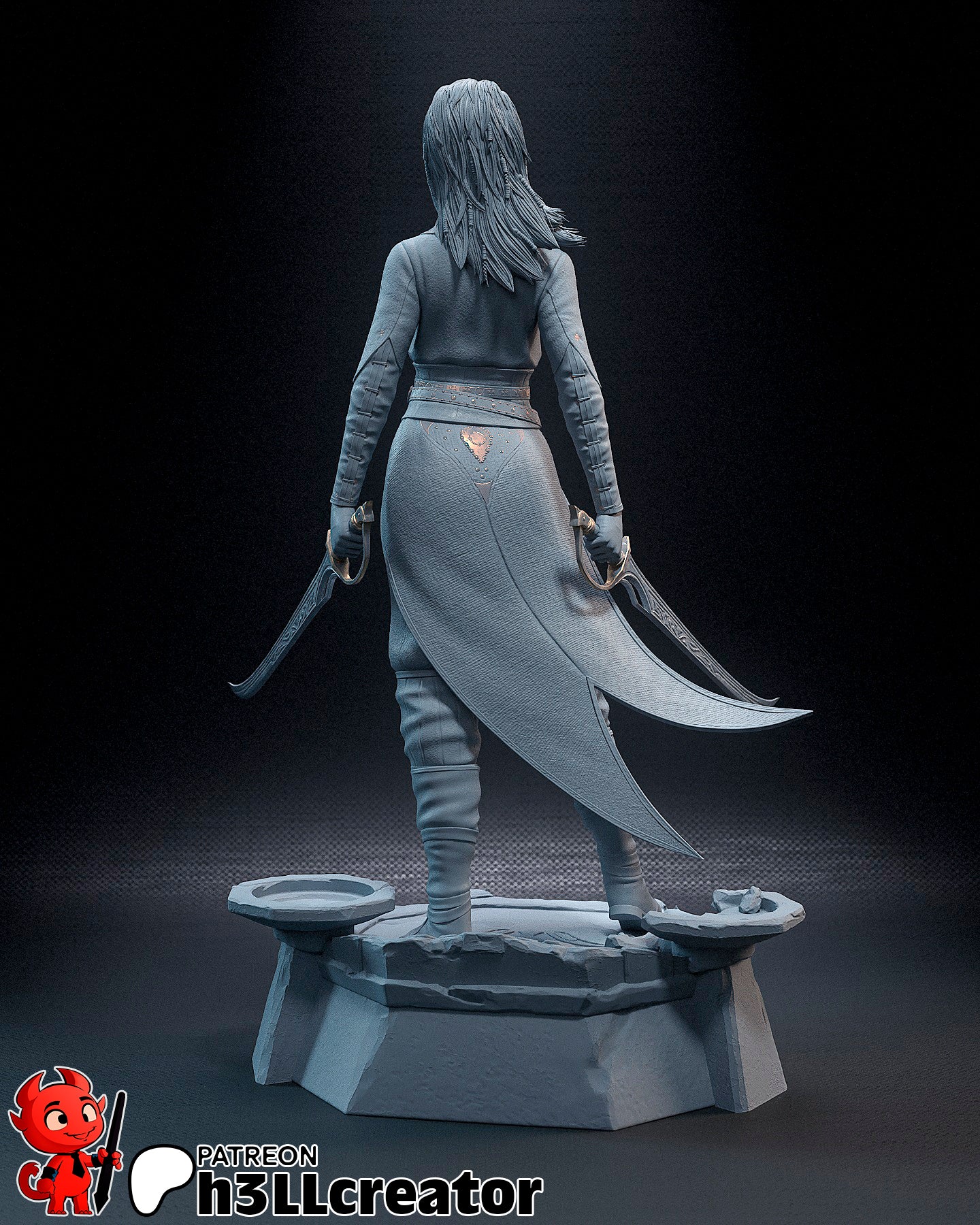 Jaheira | 3D Printed Resin Model | Unpainted or Hand-Painted