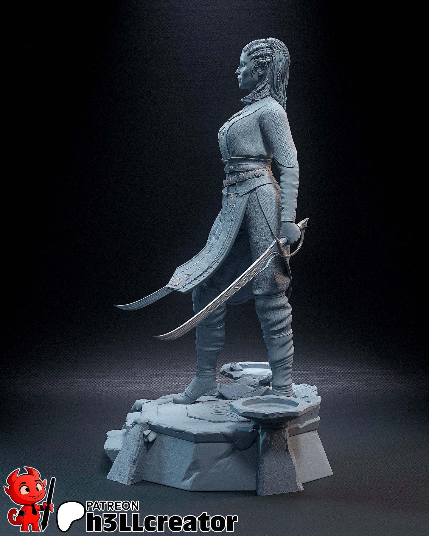 Jaheira | 3D Printed Resin Model | Unpainted or Hand-Painted
