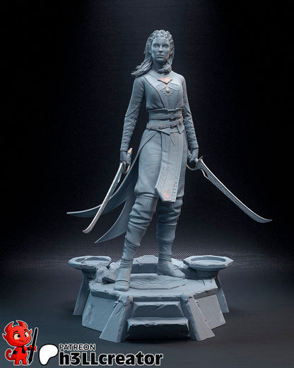 Jaheira | 3D Printed Resin Model | Unpainted or Hand-Painted