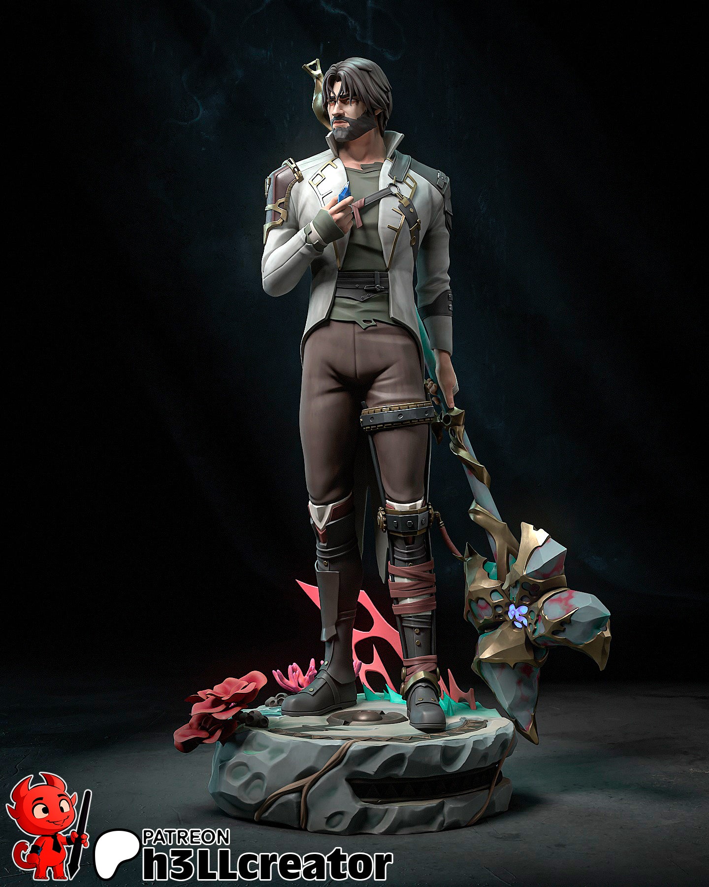 Jayce | 3D Printed Resin Model | Unpainted or Hand-Painted