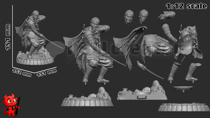 Jin Sakai | 3D Printed Resin Model | Unpainted or Hand-Painted