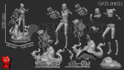 Jinx | 3D Printed Resin Model | Unpainted or Hand-Painted