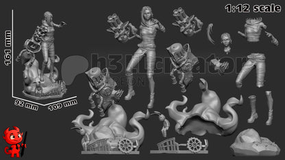 Jinx | 3D Printed Resin Model | Unpainted or Hand-Painted