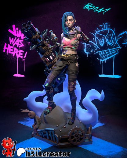 Jinx | 3D Printed Resin Model | Unpainted or Hand-Painted