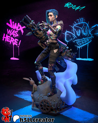 Jinx | 3D Printed Resin Model | Unpainted or Hand-Painted