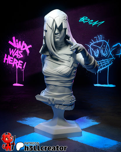 Jinx | 3D Printed Resin Model | Unpainted or Hand-Painted