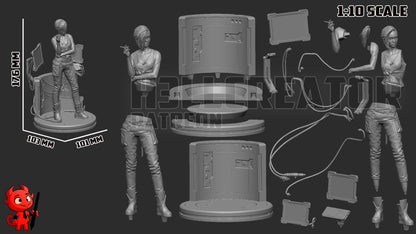 Judy Alvarez | 3D Printed Resin Model | Unpainted or Hand-Painted