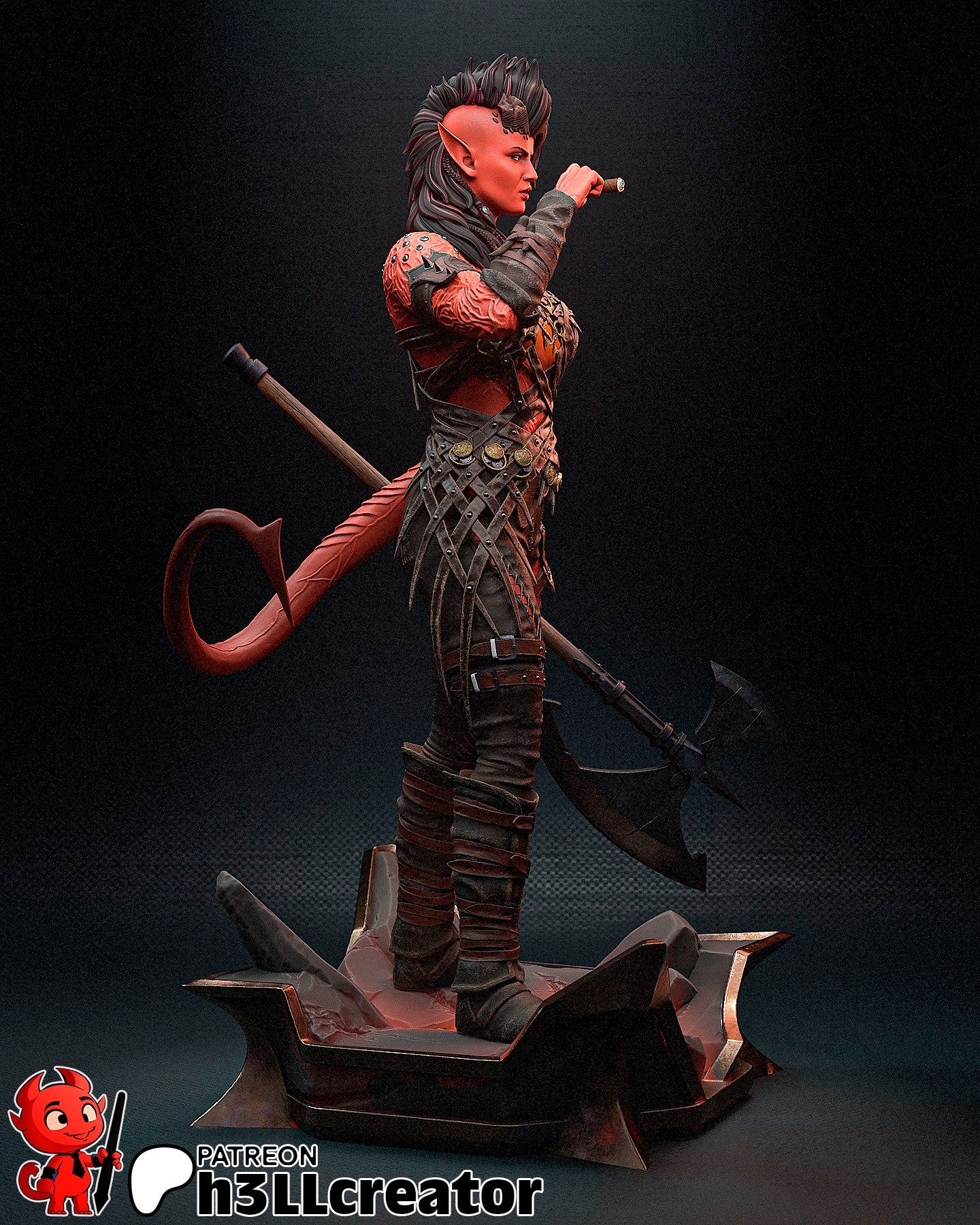 Karlach | 3D Printed Resin Model | Unpainted or Hand-Painted