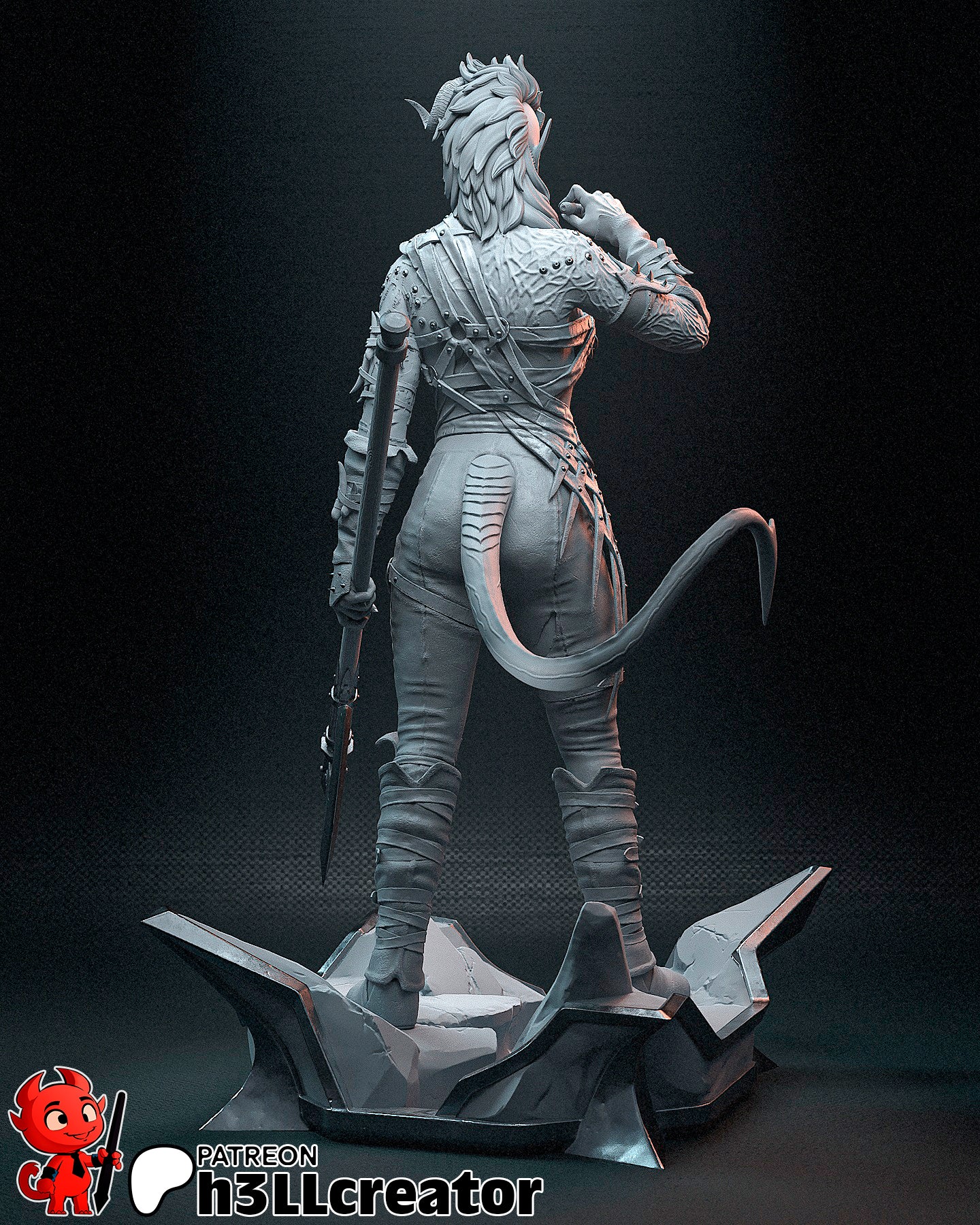 Karlach | 3D Printed Resin Model | Unpainted or Hand-Painted