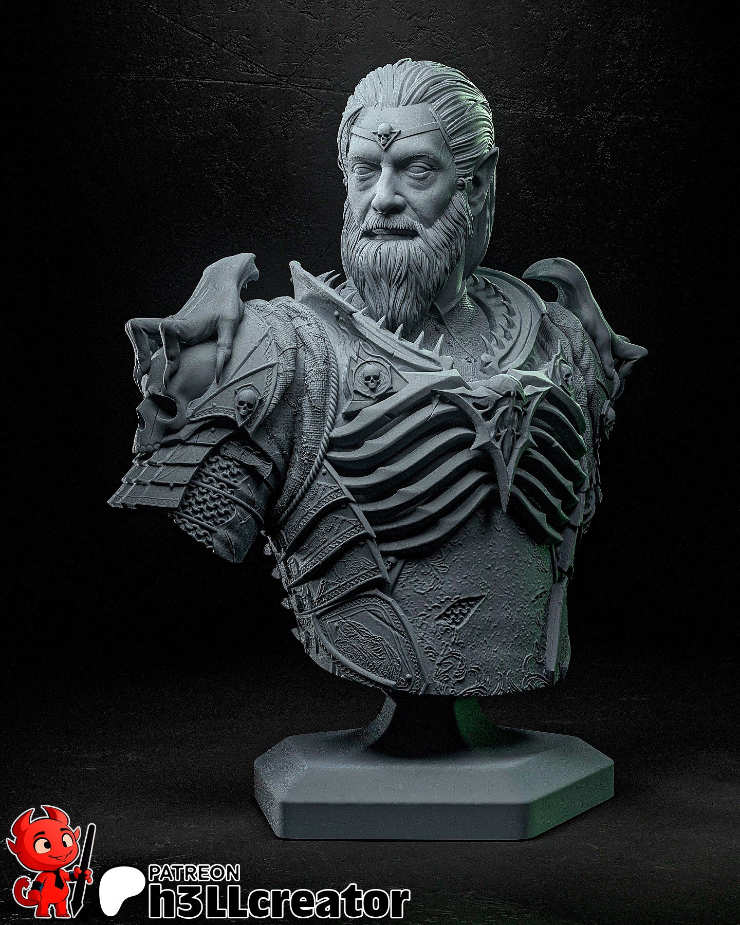Ketheric Bust | Baldur's Gate 3 (fan art) | Resin 3d Printed | High Detail and Quality