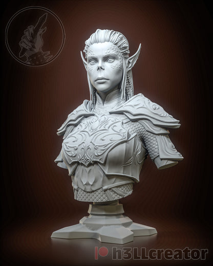 Lae Zel Bust | Baldur's Gate 3 (fan art) | Resin 3d Printed | High Detail and Quality
