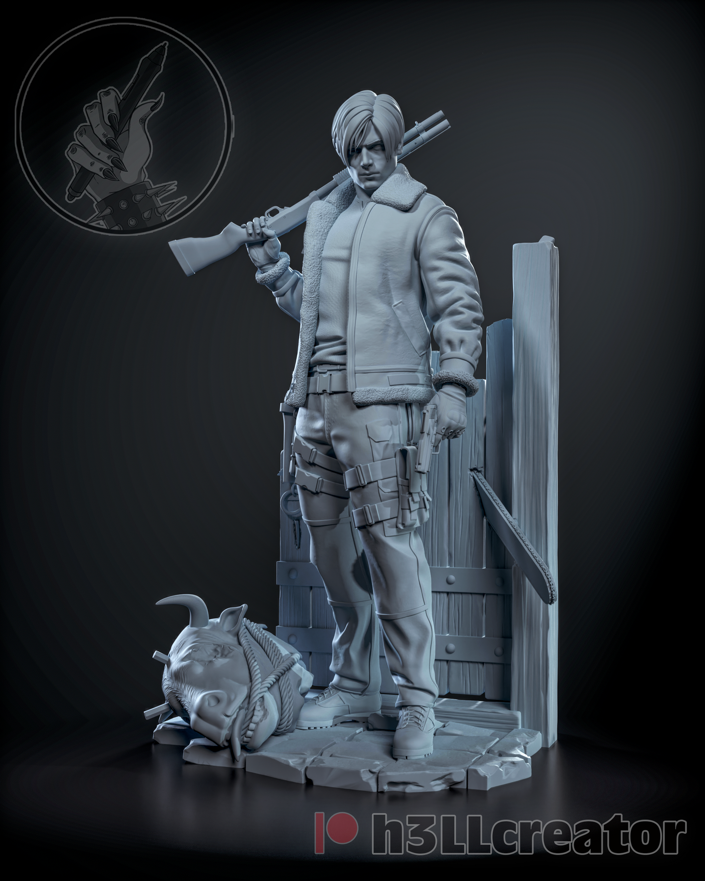 Leon | 3D Printed Resin Model | Unpainted or Hand-Painted