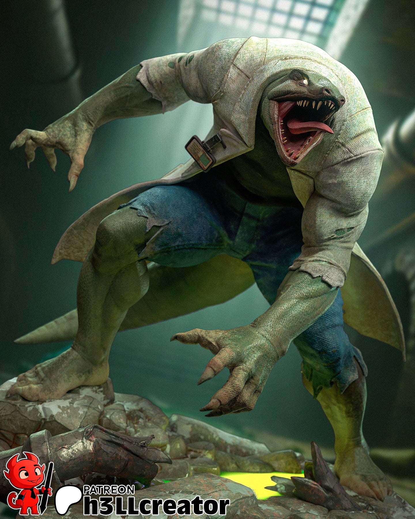 Lizard - Dr. Curtis Curt Connors | 3D Printed Resin Model | Unpainted or Hand-Painted