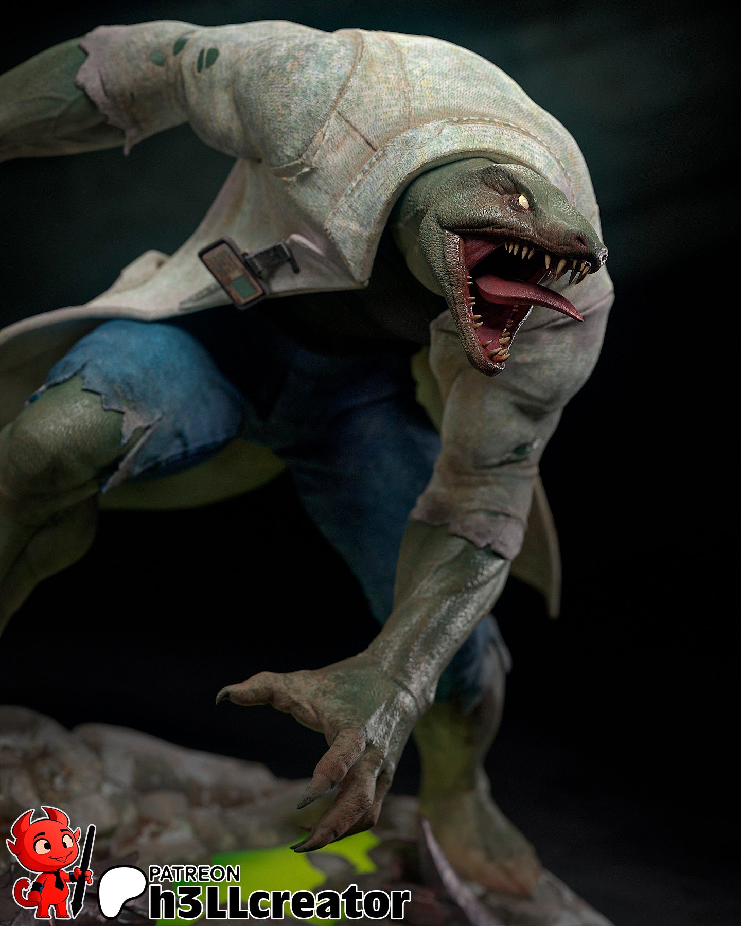 Lizard - Dr. Curtis Curt Connors | 3D Printed Resin Model | Unpainted or Hand-Painted