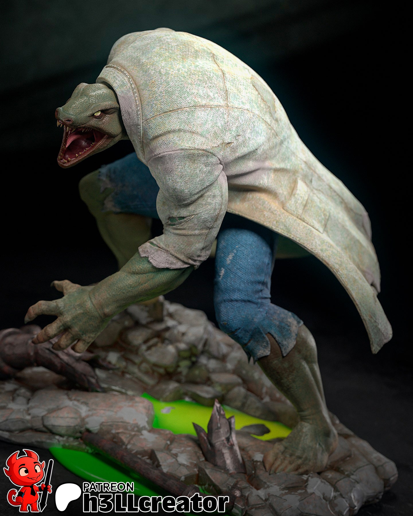Lizard - Dr. Curtis Curt Connors | 3D Printed Resin Model | Unpainted or Hand-Painted