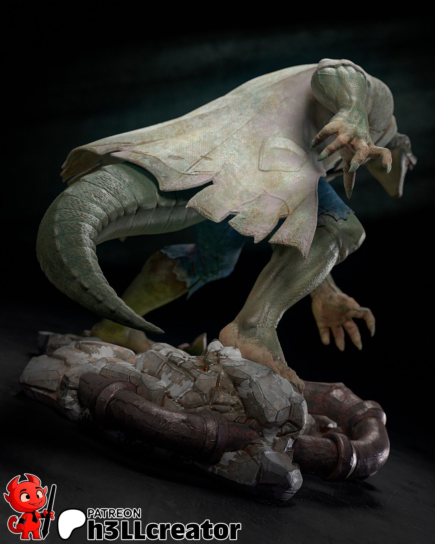 Lizard - Dr. Curtis Curt Connors | 3D Printed Resin Model | Unpainted or Hand-Painted