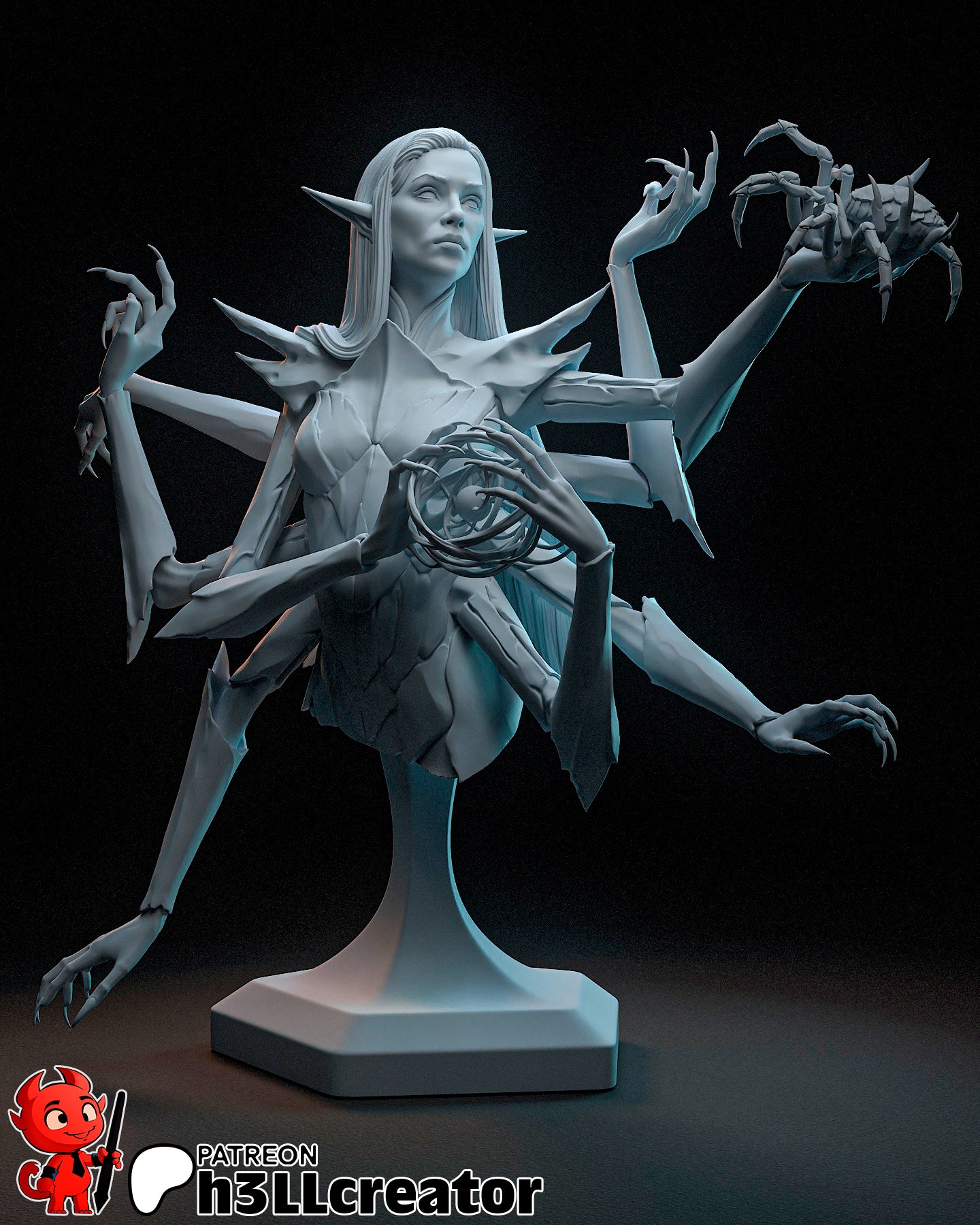 Lolth | 3D Printed Resin Model | Unpainted or Hand-Painted