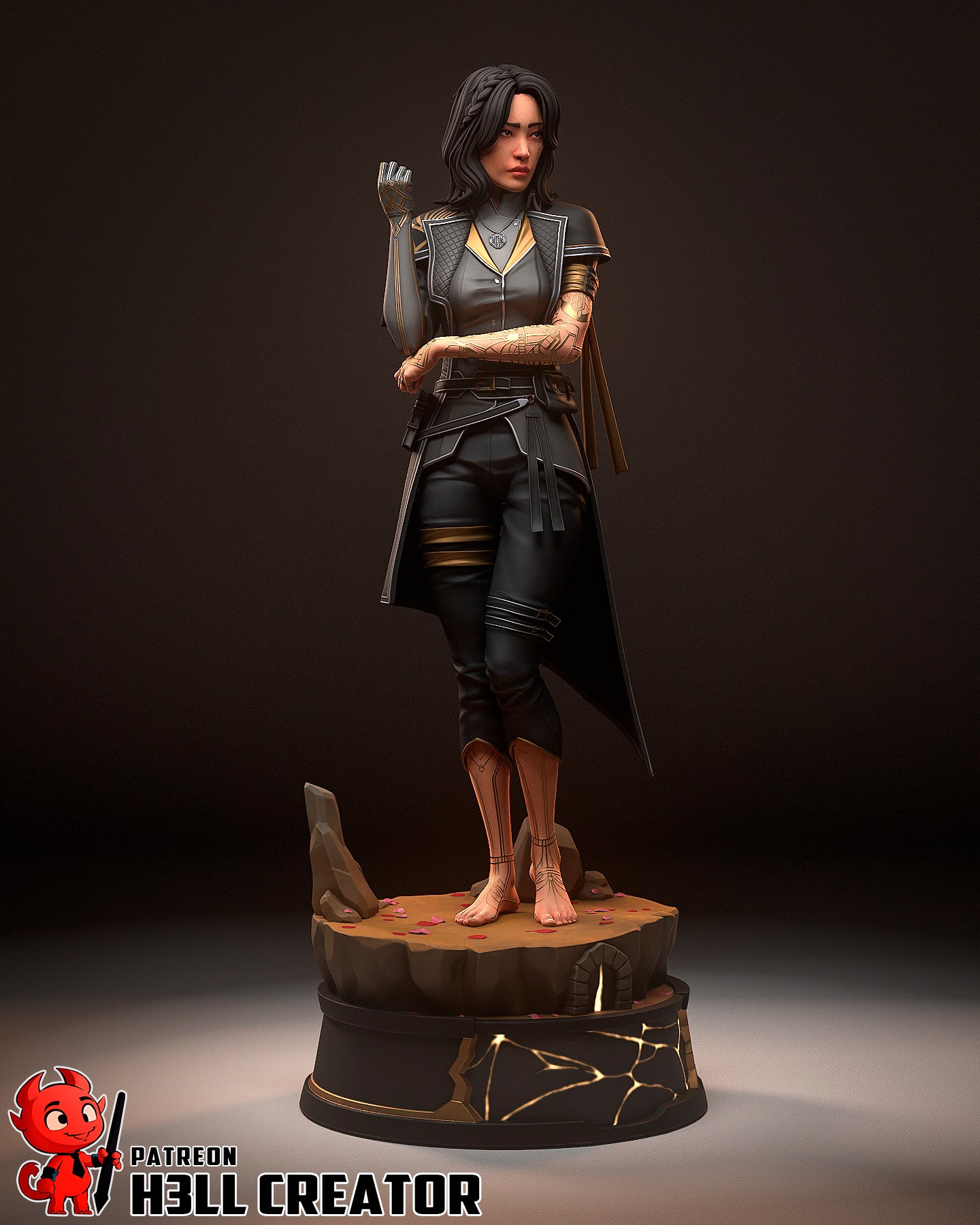 Lune | 3D Printed Resin Model | Unpainted or Hand-Painted