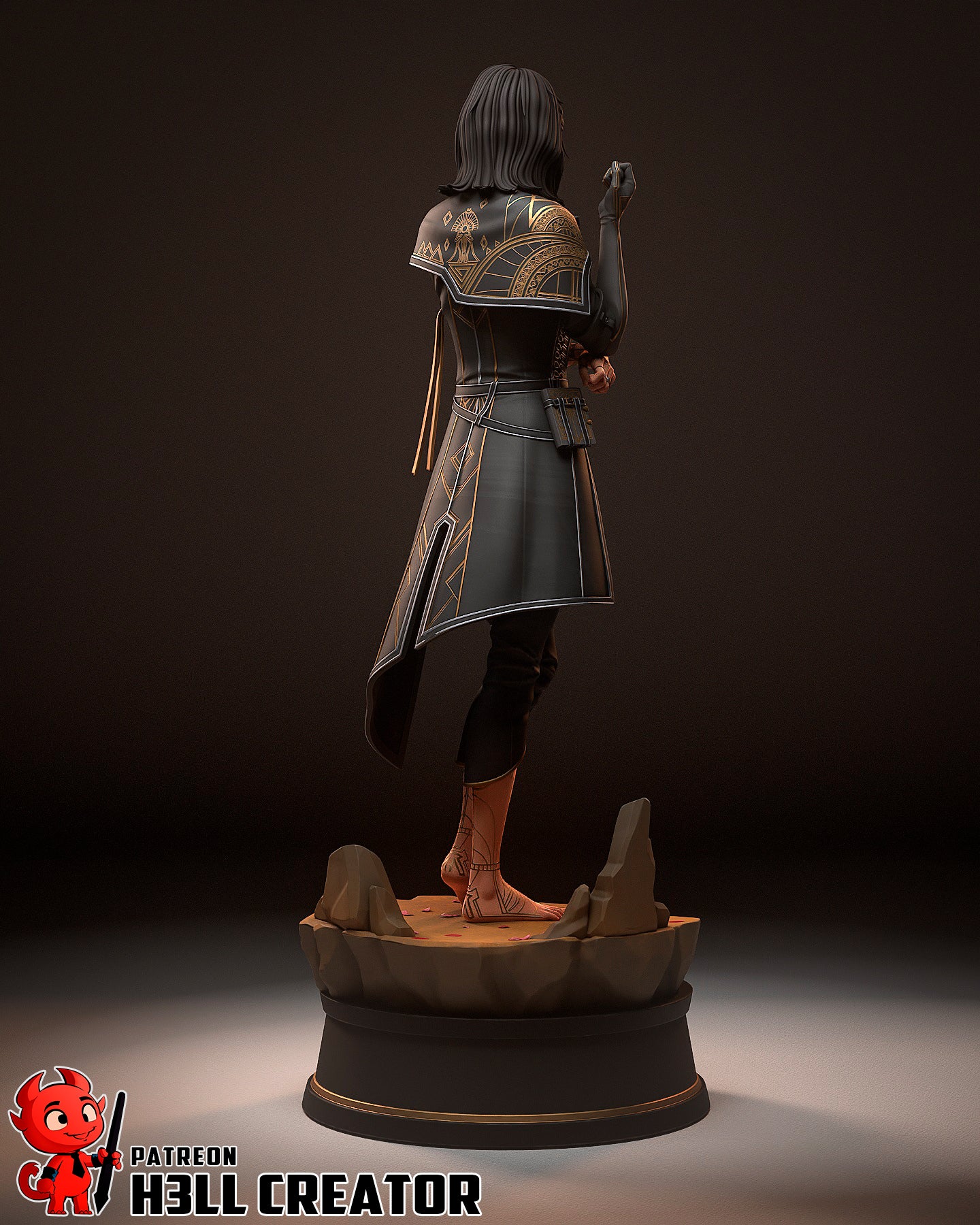 Lune | 3D Printed Resin Model | Unpainted or Hand-Painted