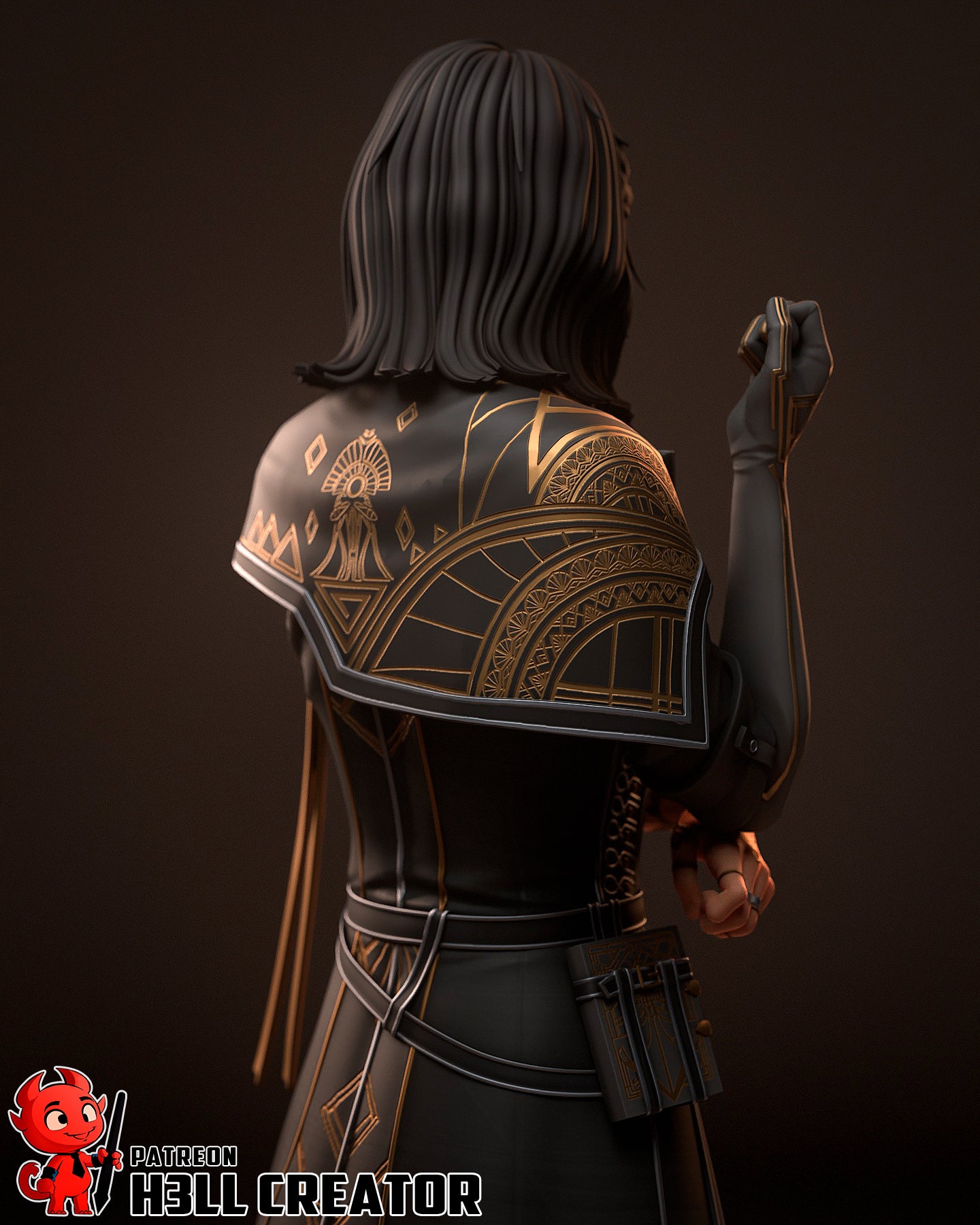 Lune | 3D Printed Resin Model | Unpainted or Hand-Painted